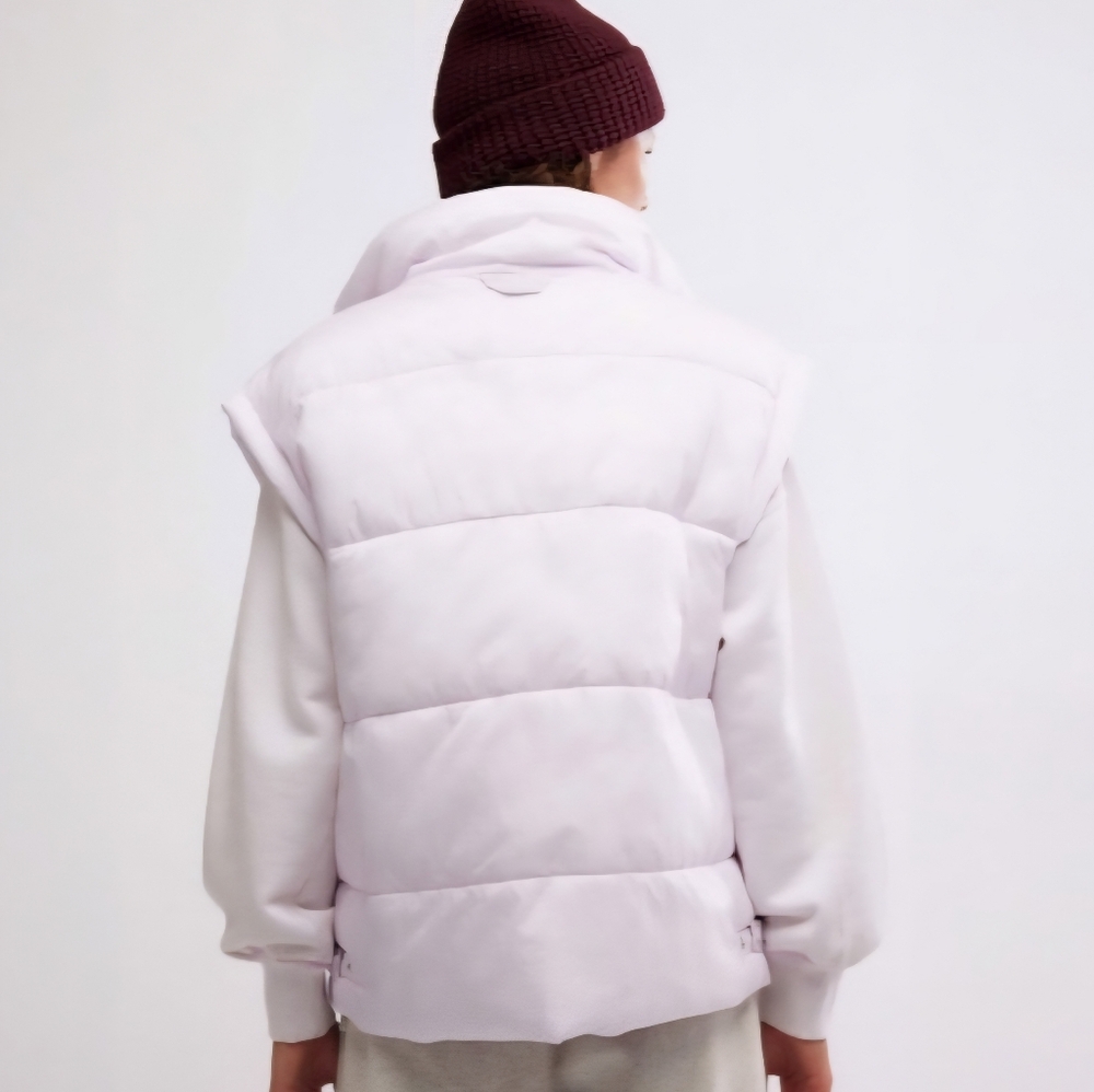 Free People FP Movement Performance Bubble Puffer Vest Pink Oversized Size XS - Picture 2 of 6